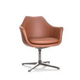 Bee 輕奢風辦公室皮革旋轉會客椅扶手椅