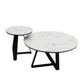 HT61 Modern Sintered Stone Round Coffee Side Table Combo - Gavisco Office Furniture