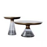 HT71 Luxury Tempered Glass Round Coffee Side Table Combo - Gavisco Office Furniture