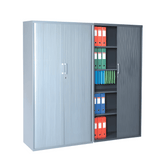 HTC Slim Edged Double Roller Shutter Tambour Door Steel Filing Cabinet with Metal Handle - Gavisco Office Furniture