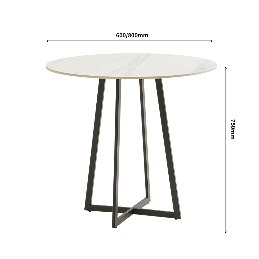 OT03 Minimalist Office Sintered Stone Round Coffee Side Table - Gavisco Office Furniture