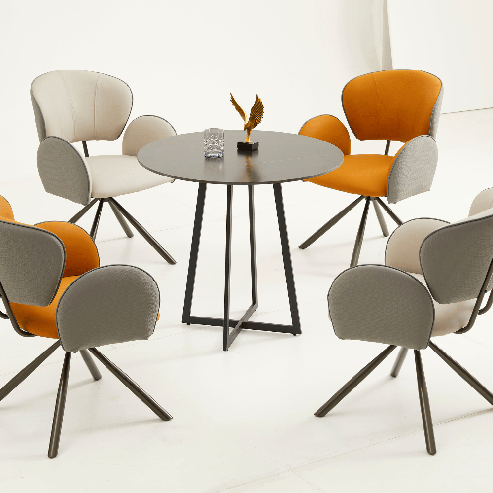 OT03 Minimalist Office Sintered Stone Round Coffee Side Table - Gavisco Office Furniture