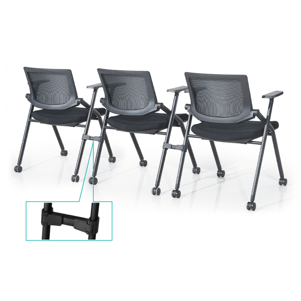 Tata-B Stackable Training Chair with Writing Board - Gavisco Office Furniture