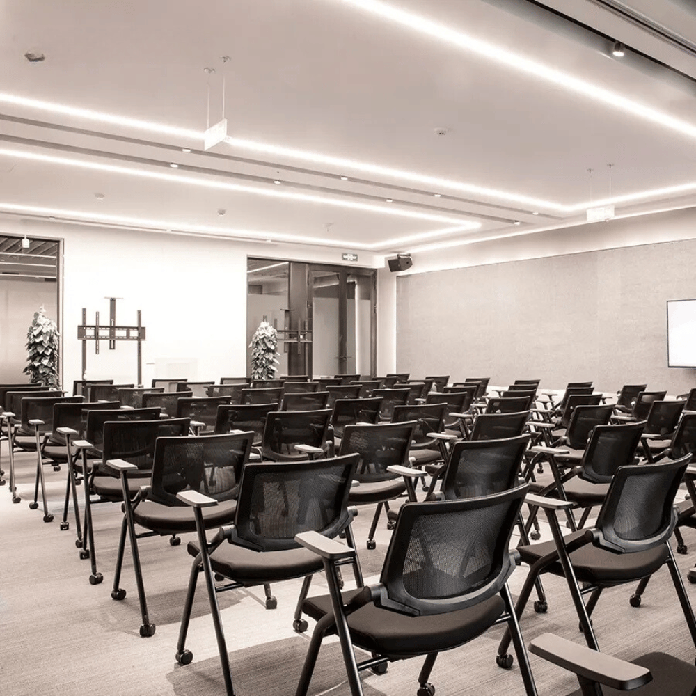 Tata-B Stackable Training Chair with Writing Board - Gavisco Office Furniture