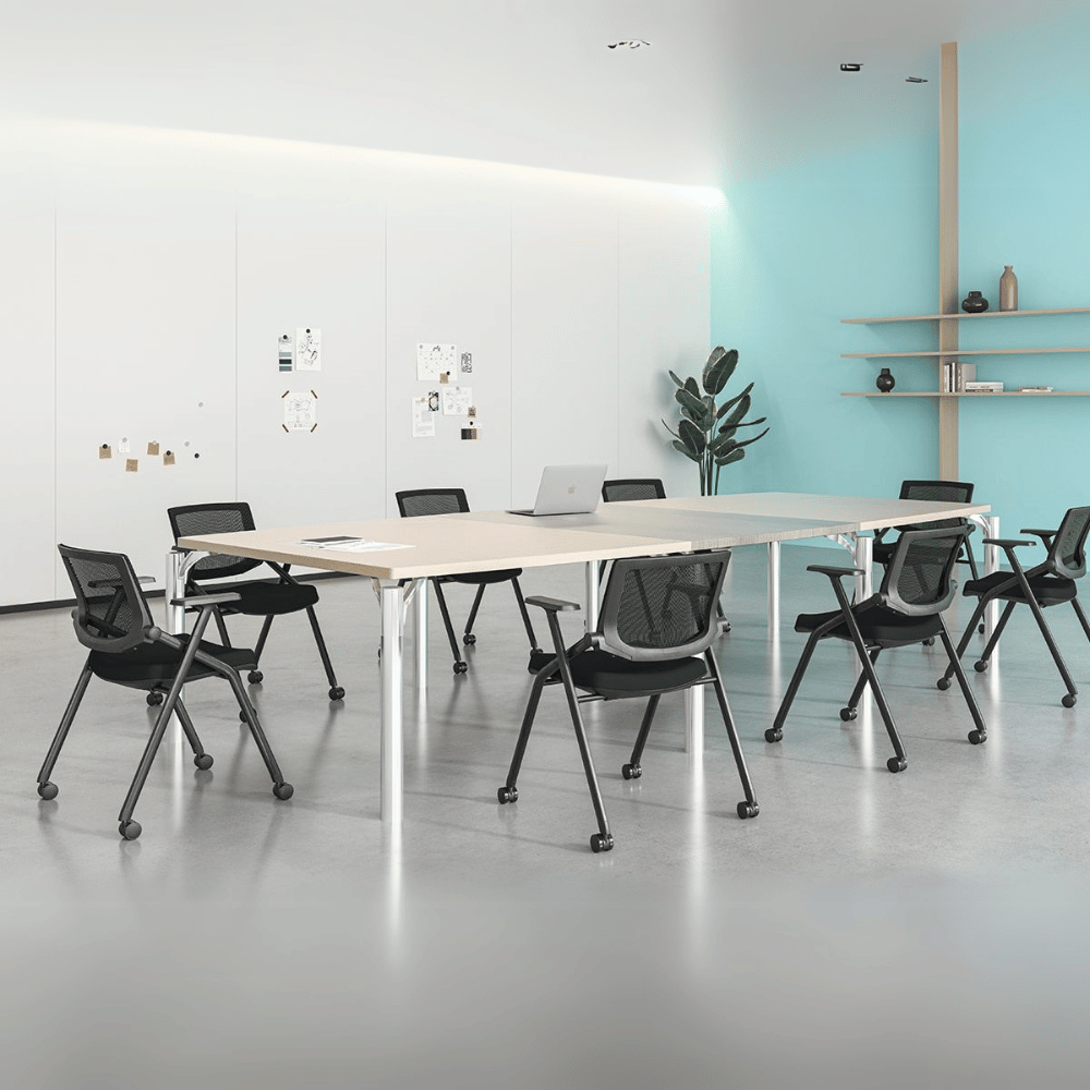 Tata-B Stackable Training Chair with Writing Board - Gavisco Office Furniture