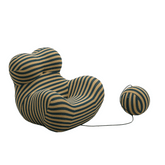 Up Designer Fabric Lounge Lazy Sofa Chair with Ottoman - Gavisco Office Furniture