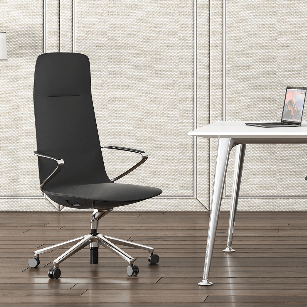 Amola High Back Genuine Leather Executive Chair - Gavisco Office Furniture