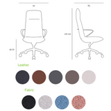 Amola High Back Genuine Leather Executive Chair - Gavisco Office Furniture