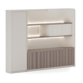 Anders-A Executive Office Wooden Open Display Shelf Cabinet