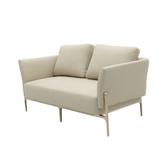 Anna Two Seater Luxury Leather Office Lounge Sofa - Gavisco Office Furniture