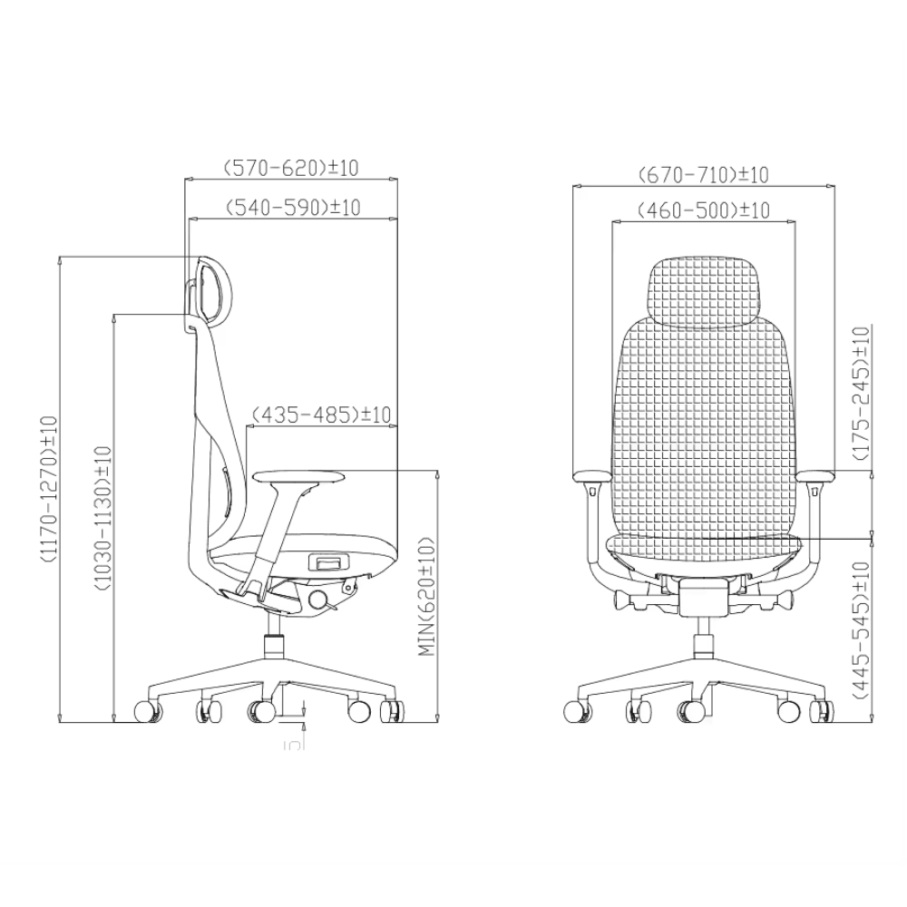 Antler High Back Modern Fabric Ergonomic Office Chair - Gavisco Office Furniture
