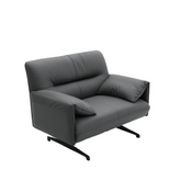 Antohn Single Seater Luxury Leather Lounge Sofa - Gavisco Office Furniture
