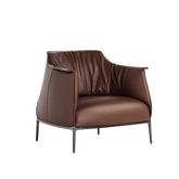 Archibald Single Seater Modern Italian Leather Lounge Sofa Armchair - Gavisco Office Furniture