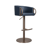 Arena Modern Adjustable Swivel Leather Barstool