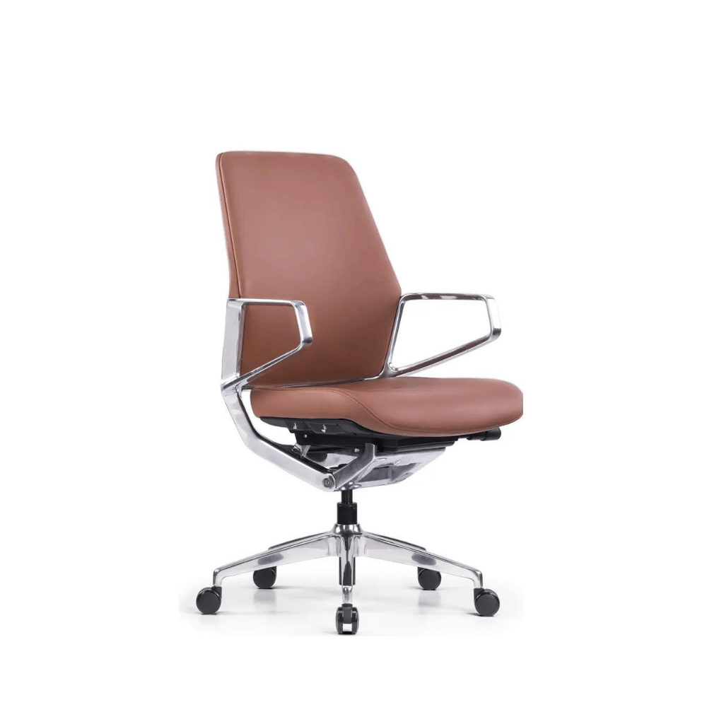 Arico-M Mid Back Office Genuine Leather Executive Chair - Gavisco Office Furniture