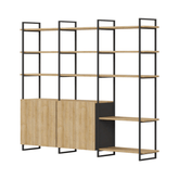 Array-B Steel Frame Wooden Open Display Rack Selves Bookcase - Gavisco Office Furniture