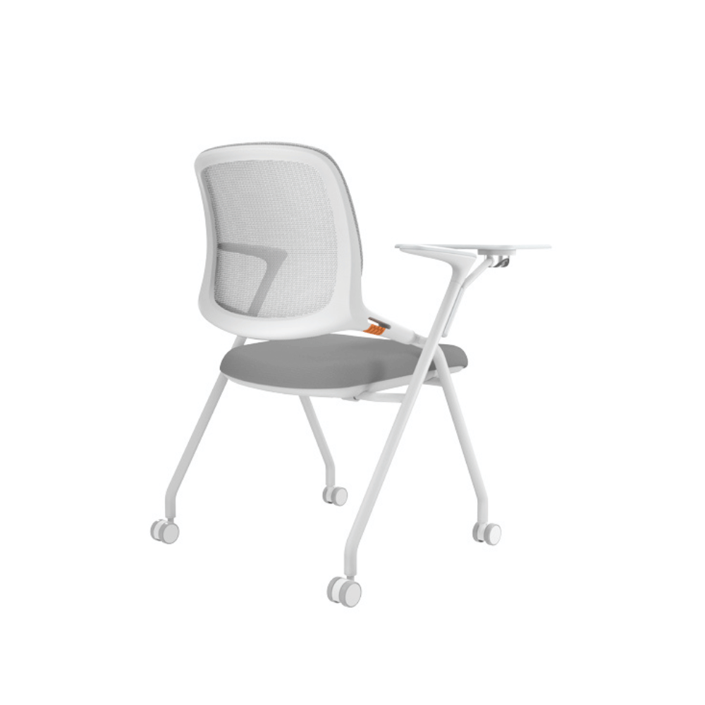 Ballet-B Stackable Mesh Training Chair with Castor and Writing Board - Gavisco Office Furniture