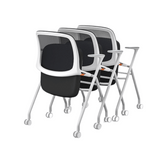 Ballet-B Stackable Mesh Training Chair with Castor and Writing Board - Gavisco Office Furniture