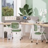 Ballet-B Stackable Mesh Training Chair with Castor and Writing Board - Gavisco Office Furniture