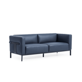 Band Three Seater Modern Office Leather Lounge Sofa