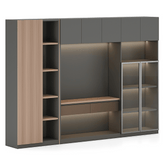 Beckett-C Executive Office Wooden Storage Cabinet Bookcase