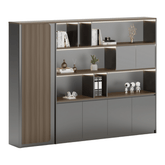 Beckett-E Premium Executive Office Wooden Cabinet Bookshelf