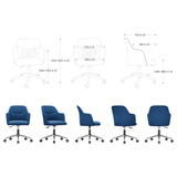 Belle 中背辦公室布藝會議櫈