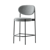 Brio 極簡風布藝金屬高腳吧椅