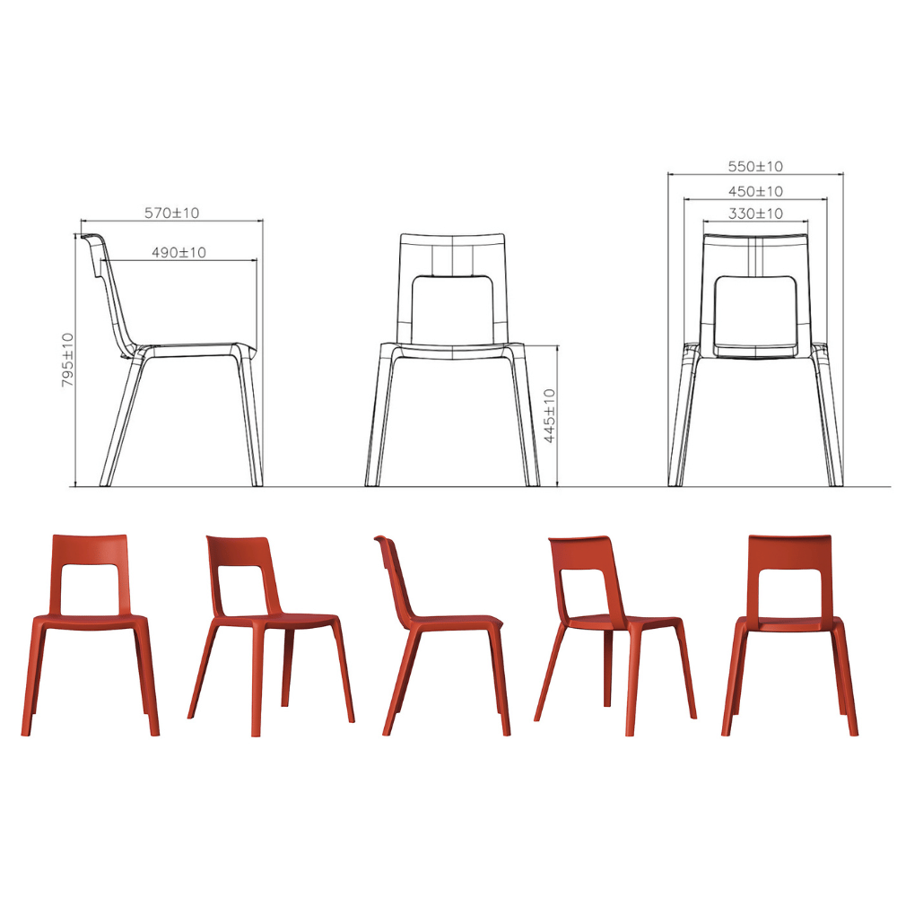 Callista-A Modern Plastic Stackable Public Chair - Gavisco Office Furniture