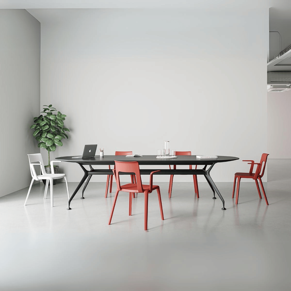 Callista-B Modern Plastic Stackable Public Chair with Armrest - Gavisco Office Furniture