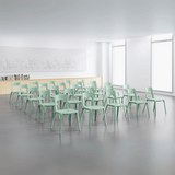Callista-B Modern Plastic Stackable Public Chair with Armrest - Gavisco Office Furniture