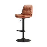 Carlos Modern Luxury Adjustable Swivel Leather Barstool