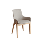 Cayden Modern Linen Solid Wood Dining Chair