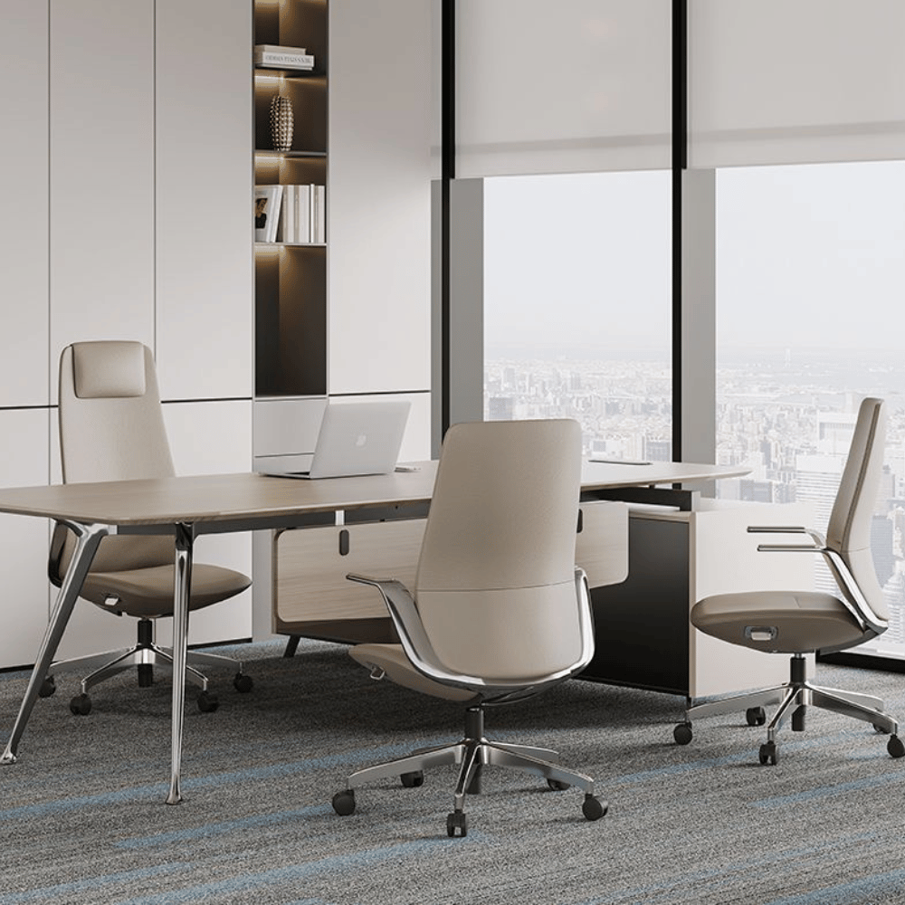 Chase-M Mid Back Leather Office Executive Chair - Gavisco Office Furniture