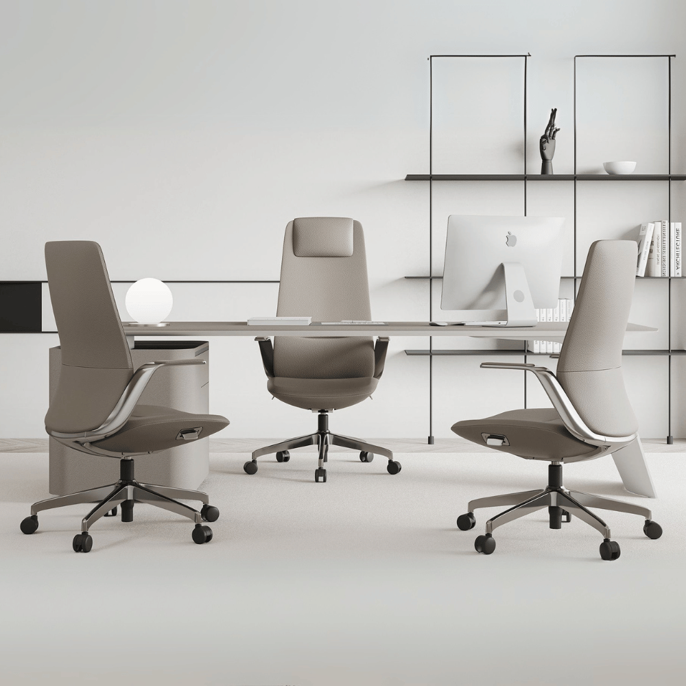 Chase-M Mid Back Leather Office Executive Chair - Gavisco Office Furniture