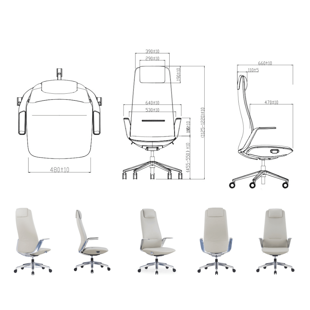 Chase High Back Leather Office Executive Chair - Gavisco Office Furniture