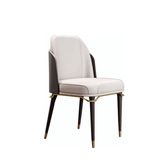 Chloe 時尚奢華風皮革實木餐椅