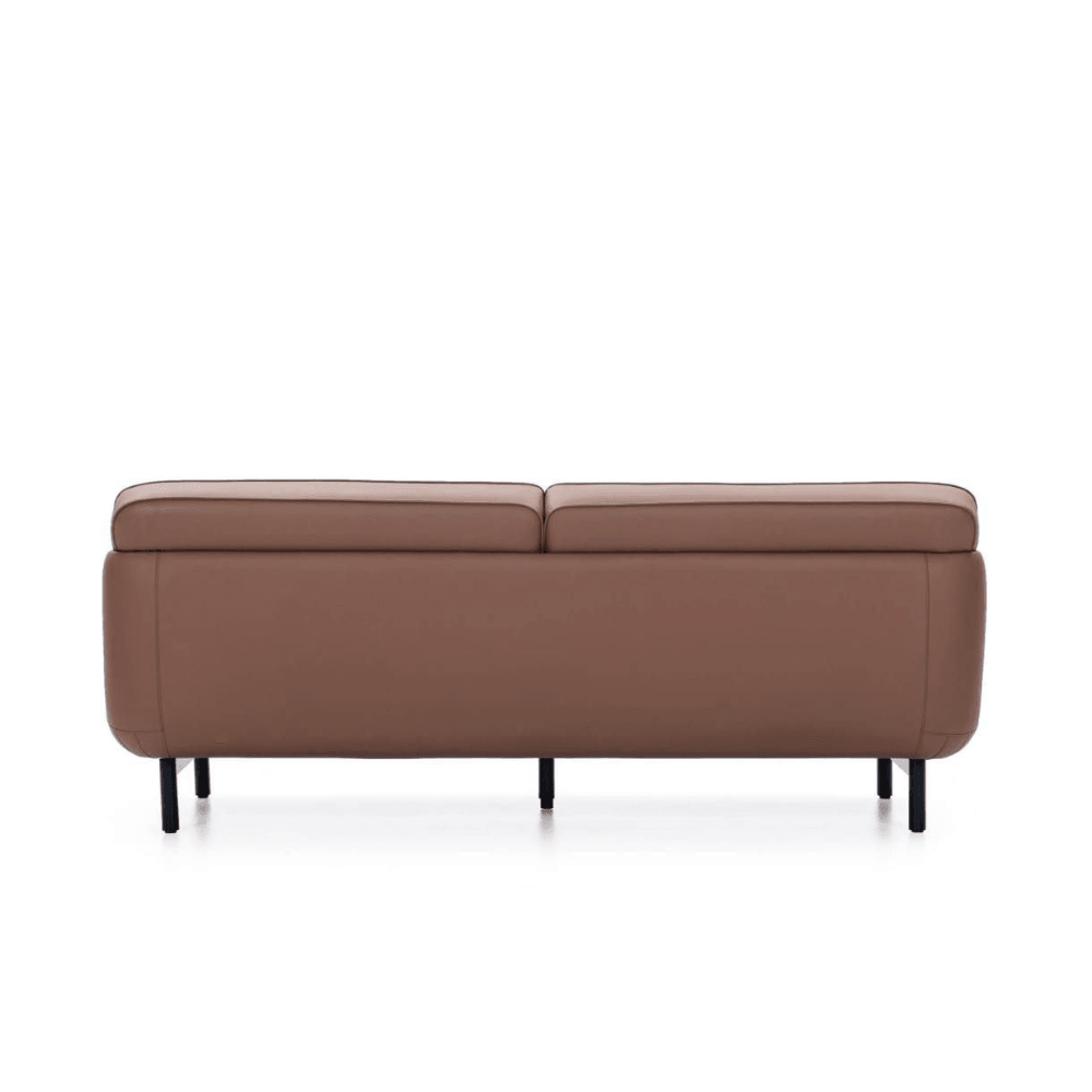 Circle Three Seater Leather Office Lounge Sofa - Gavisco Office Furniture