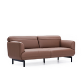 Circle Three Seater Leather Office Lounge Sofa - Gavisco Office Furniture