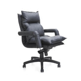 Conquest-M Mid Back Genuine Leather Office Executive Chair - Gavisco Office Furniture