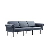 Convillaria Three Seater European Style Leather Office Lounge Sofa - Gavisco Office Furniture