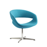 Crease Modern Round Swivel Office Reception Armchair - Gavisco Office Furniture