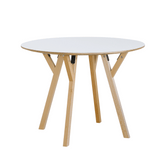 CT06 Modern Solid Beech Wooden Round Dining Table