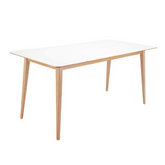 CT08 Modern Solid Beech Wooden Plywood Top Rectangle Dining Table