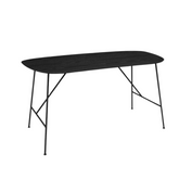 CT20 Simple Metal Frame Rectangle Wooden Table
