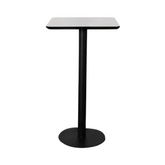 CT610 Metal Disc Base Wooden Square High Bar Table