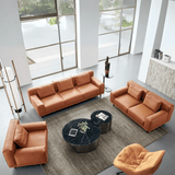 Daintree Three Seater Leather Office Commercial Lounge Sofa - Gavisco Office Furniture