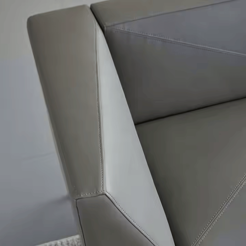 Diagonal Single Seater Leather Office Meeting Lounge Sofa - Gavisco Office Furniture