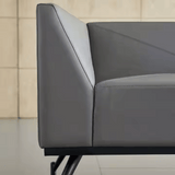 Diagonal Single Seater Leather Office Meeting Lounge Sofa - Gavisco Office Furniture