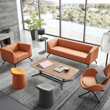 Diagonal Single Seater Leather Office Meeting Lounge Sofa - Gavisco Office Furniture